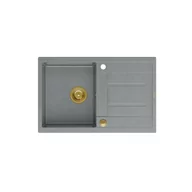 Zlewozmywaki - Quadron HB8203U5-G1_P2O Morgan 111 Silver stone (szary/złoty) - miniaturka - grafika 1