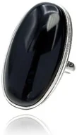 Pierścionki - Onyks Czarny Duży Pierścionek Srebro R10-26 - miniaturka - grafika 1