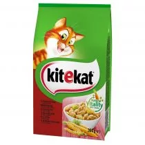 Kitekat Dry 300G - Sucha Karma Dla Kotów O Smaku Wołowiny Z Warzywami - Mokra karma dla kotów - miniaturka - grafika 1