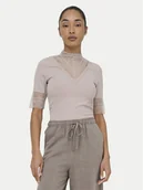 Bluzki damskie - ONLY Bluzka Tilde 15335353 Beżowy Slim Fit - miniaturka - grafika 1