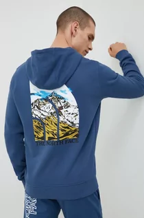 Bluzy męskie - The North Face bluza bawełniana męska z kapturem gładka - grafika 1