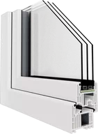 Okna - Okno plastikowe PCV Veka Softline 82 Drzwi zewnętrzne dwuskrzydłowe (ruchomy słupek) 2000x1800 - miniaturka - grafika 1