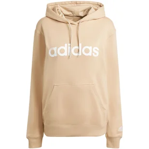 Bluza damska adidas Essentials Linear Hoodie beżowa IS2083 M - Bluzy damskie - miniaturka - grafika 1
