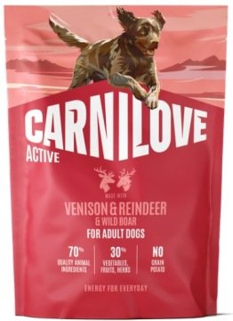 CARNILOVE Active Dog Venision and Reindeer Adult 1,5 kg dziczyzna, renifer i dzik, dla dorosłych psów
