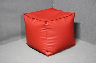 Pufa Sakwa Czerwona 50X50 Cm B 1330 - Pufy i podnóżki - miniaturka - grafika 1