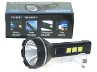 Latarki - Latarka z ładowarką USB i baterią solarną - miniaturka - grafika 1