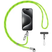 Kable USB - Smycz do telefonu z kablem do ładowania USB-C - Lightning USAMS SJ746 30W 1.2 m Zielony - miniaturka - grafika 1