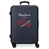 Walizki - Pepe Jeans Clark Średnia walizka Niebieski 46x65x23 cms Sztywne mocowanie ABS 56L 3,22 kg 4 koła, niebieski, Talla única, średnia walizka - miniaturka - grafika 1