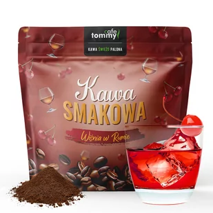 Kawa smakowa Wiśnia w Rumie ziarnista 250g - Cappuccino i kawy smakowe - miniaturka - grafika 1