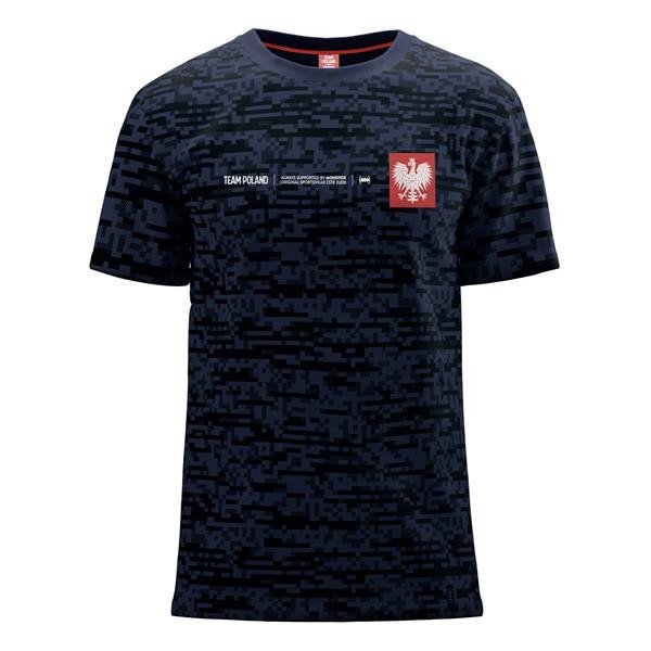 Koszulka męska Monotox MX22052 TP MINI EAGLE CAMO 1 LIGHT NAVY Niebieska