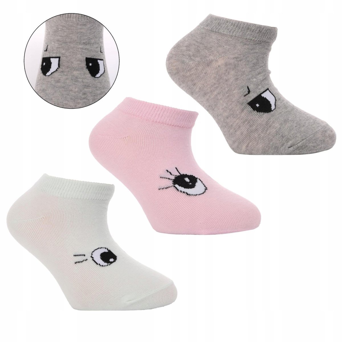 Stopki Skarpety Dziewczęce Dziecięce Kolorowe Skarpetki 3-pak 35/38 MORAJ