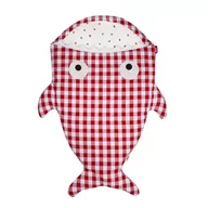 Śpiworki dla dzieci - BABY BITES Baby Bites Śpiworek zimowy Shark (1-18 miesięcy) Red Vichy - miniaturka - grafika 1
