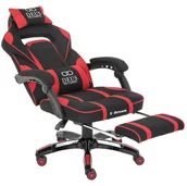 Fotele gamingowe - Fotel Gamingowy DEUS X-Stream Red tkanina - miniaturka - grafika 1