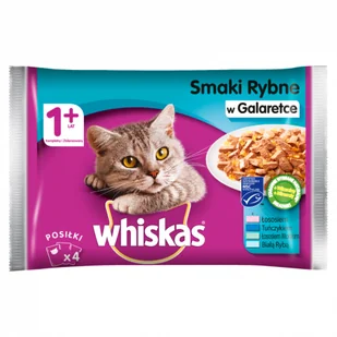 Whiskas Wybór dań rybnych w galaretce 4x100g 37447-uniw - Mokra karma dla kotów - miniaturka - grafika 1