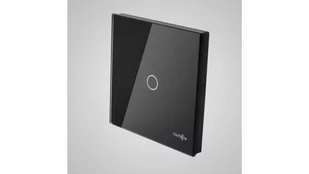 Touchme TM701B Duży panel 86x86mm szklany łącznik pojedynczy czarny TM701B - Klawisze i ramki - miniaturka - grafika 1