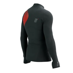 COMPRESSPORT Bluza do biegania męska WINTER TRAIL POSTURAL LS TOP black/red - Bluzy sportowe męskie - miniaturka - grafika 6