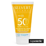 Kremy do twarzy - Selvert Thermal Age Prevent Gel-Cream With Colour SPF 50 Żel-krem do twarzy z kolorem i barierą ochronną 50ml - miniaturka - grafika 1