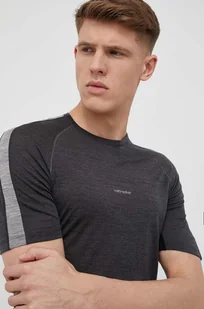 Icebreaker t-shirt funkcyjny 125 ZoneKnit kolor czarny - Bielizna sportowa męska - miniaturka - grafika 1