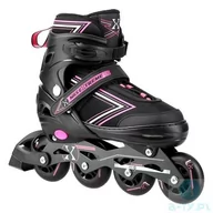 Rolki - Nils Extreme NH11912 A 2w1 BLACK/PINK ROZM. S(31-34) ŁYŻWOROLKI Z WYM. PŁ. HOKEJOWĄ EXTREME - miniaturka - grafika 1