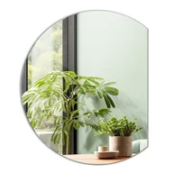 Lustra - Lustro Łazienkowe Ścięte Koło - Półokrągłe Ścienne Wiszące 80 cm - miniaturka - grafika 1