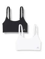 Biustonosze - adidas Scoop Lounge biustonosz (2 sztuki), czarny i szary, XL - miniaturka - grafika 1