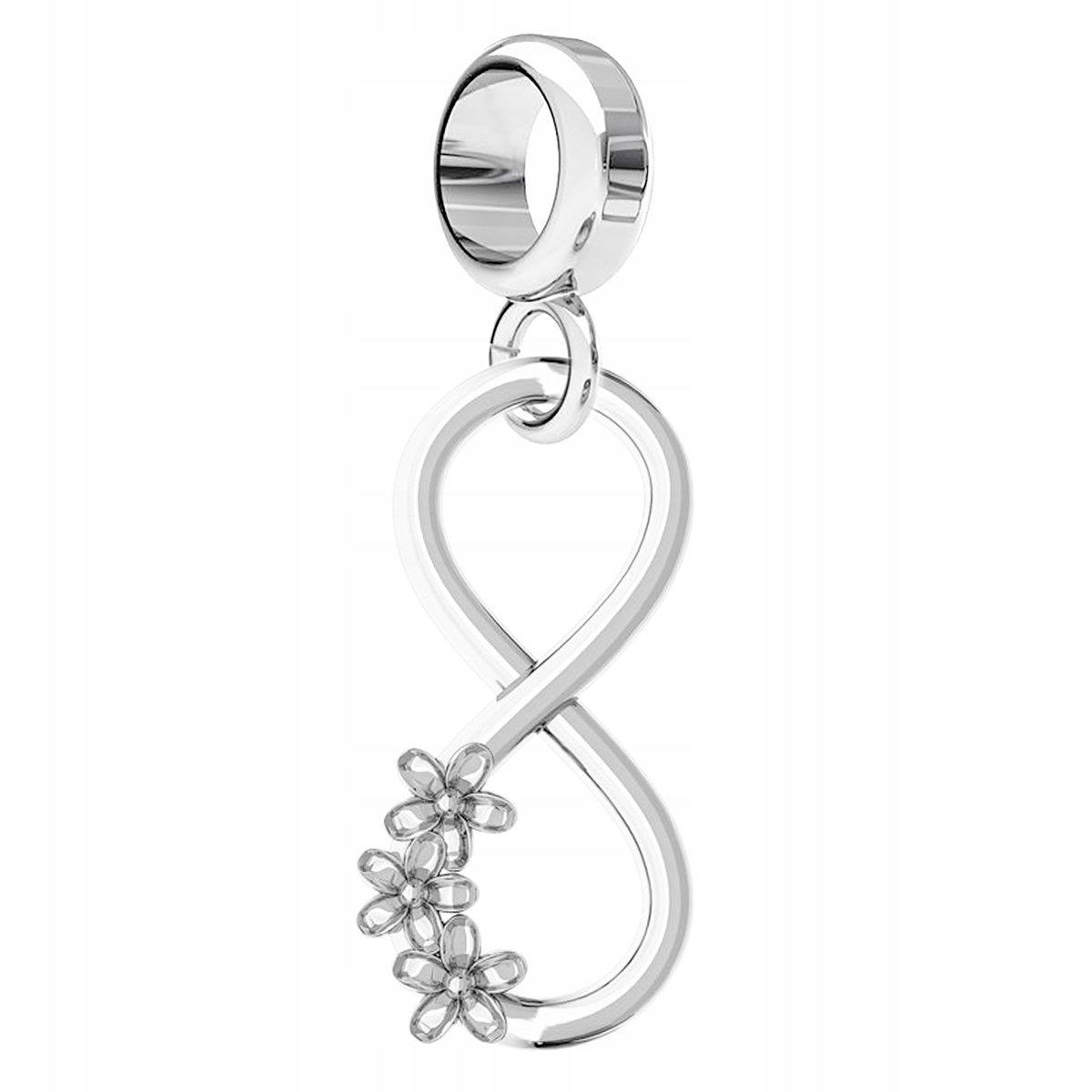 Charms wiszący Infinity Kwiat srebro 925