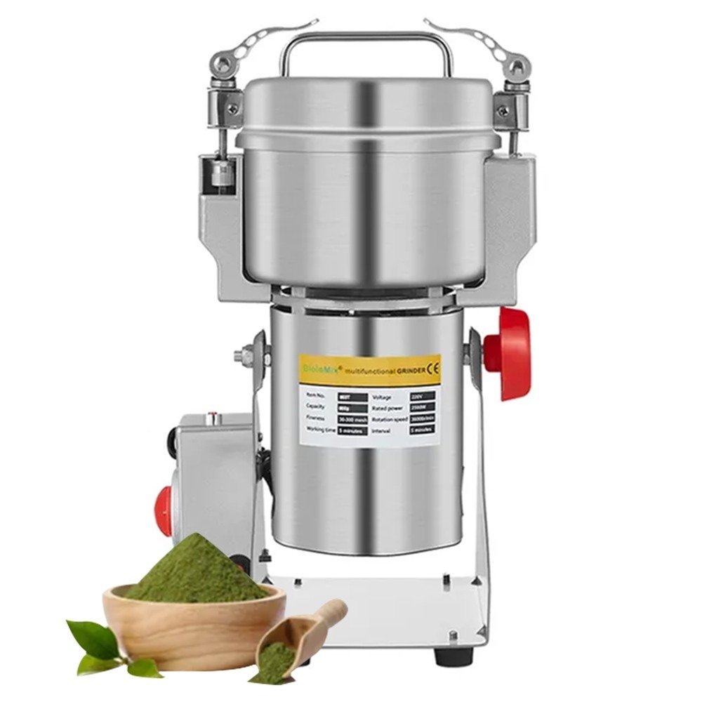 BioloMix 800g Electric Grain Grinder Mill Spices Cereals Coffee Grinding Machine 2500W Power Stainless Steel Material