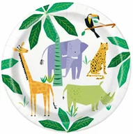 Dekoracje i nakrycia stołu na imprezę - Unique Talerzyki z zestawu Safari - 8 szt. U78355 - miniaturka - grafika 1