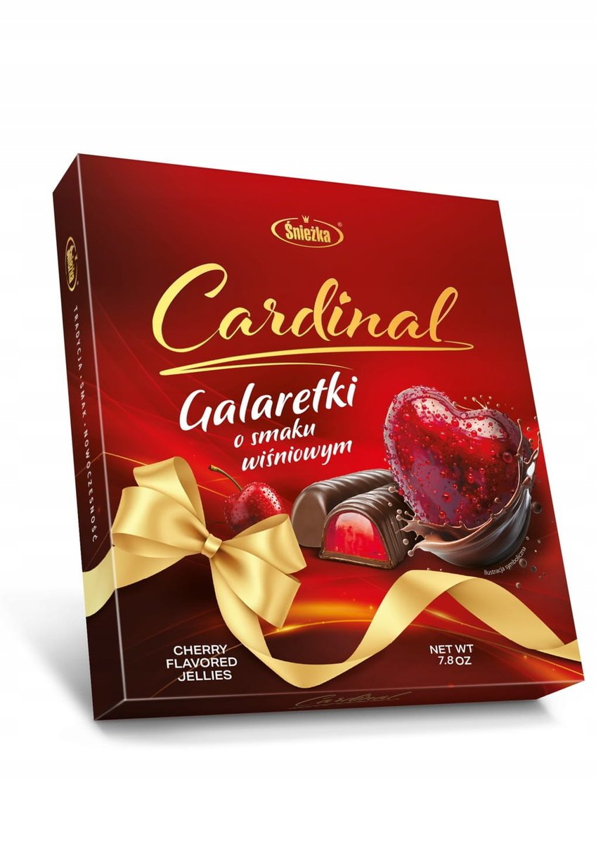 ŚNIEŻKA BOMBONIERKA 220G GALARETKA CARDINAL WIŚNIA