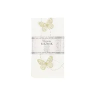 Obrusy i serwetki - Bieżnik biały ze złotymi motylami 175 x 40 cm Deccorino - miniaturka - grafika 1