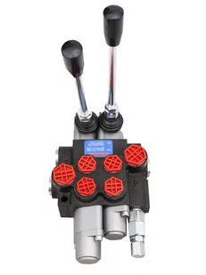 Rozdzielacz hydrauliczny PRESKO  2-sekcyjny 40l z sekcją pływającą + zatrzask- zestaw z nyplami - Akcesoria do hydrauliki siłowej - miniaturka - grafika 3