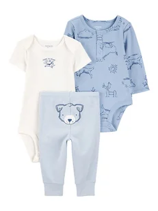 carter's 3-częściowy zestaw w kolorze błękitno-białym - Body dla niemowląt - miniaturka - grafika 1