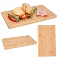 Deski do krojenia - Deska do krojenia bambusowa duża 35x20 cm serwowania przekąsek kuchenna - miniaturka - grafika 1