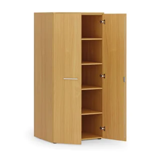 Szafa biurowa z drzwiami PRIMO WOOD, 1781 x 800 x 600 mm, buk - Szafy biurowe - miniaturka - grafika 1