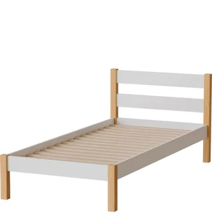 Łóżko 90 x 200 ze Stelażem Inka Dolmar Dąb Naturalny / Czarny - Łóżka dla dzieci i młodzieży - miniaturka - grafika 1