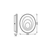 Lampy sufitowe - OSRAM Lampa sufitowa LED ORBIS SPIRAL OVAL, biały / opal, metal - miniaturka - grafika 1