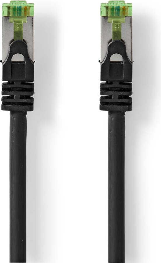 Kabel sieciowy CAT7 S/FTP RJ45 męski RJ45 męski 10,0 m Snagless Round LSZH Black Envelope