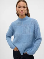 Swetry damskie - Vero Moda Sweter w kolorze błękitnym - miniaturka - grafika 1