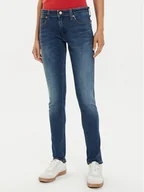 Spodnie damskie - Wrangler Jeansy Spat 112357537 Niebieski Skinny Fit - miniaturka - grafika 1