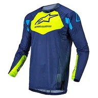 Odzież motocyklowa - Alpinestars Techstar Factory koszulka motocrossowa niebieski/żółty M - miniaturka - grafika 1