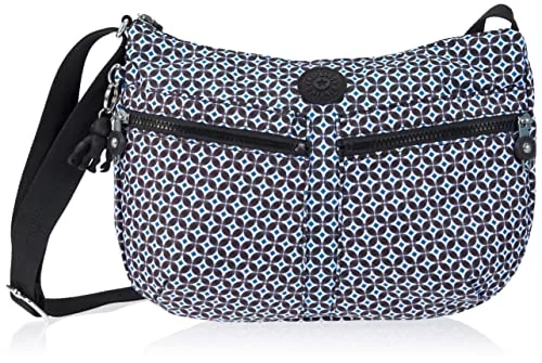 Kipling Damskie torby typu crossbody IZELLAH, Blackish Tile, Czarna płytka