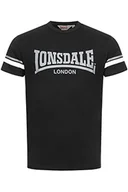 Koszulki męskie - Lonsdale T-shirt męski, regularny krój, CREICH, czarny/biały/szary, 3XL 117363 - miniaturka - grafika 1