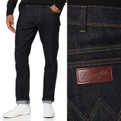 Spodnie męskie - Wrangler Texas Slim Dark Rinse Granatowe W31 L32 - miniaturka - grafika 1