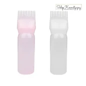 Pozostałe akcesoria fryzjerskie - Butelka z grzebieniem do aplikowania farb mix kolor - miniaturka - grafika 1