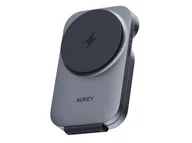Ładowarki do telefonów - AUKEY Ładowarka indukcyjna 3w1 Qi2.0 15W MagSafe/Magnetic - miniaturka - grafika 1