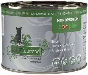 catz finefood monoproteinowa zooplus 6 x 200 g - Kaczka - Mokra karma dla kotów - miniaturka - grafika 1