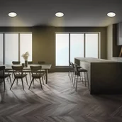 Oprawy, klosze i abażury - Briloner Oprawa wpuszczana LED Desi, biała, Ø9cm, ściemniana, 3000K - miniaturka - grafika 1