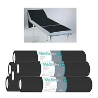 Kosmetyczne akcesoria jednorazowe - Podkład higieniczny na rolce 60cm x 50cm czarny podfoliowany 54g MedixPro 480szt - miniaturka - grafika 1