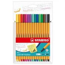 Stabilo Cienkopis Point 88 w etui 15 kolorów - Przybory szkolne - miniaturka - grafika 1