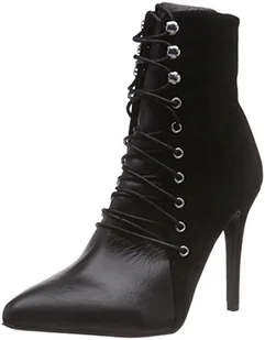 ALDO Zarcone damskie kozaki z krótką cholewką, czarny - Schwarz Black Leather 97-38 EU - Kozaki damskie - miniaturka - grafika 1